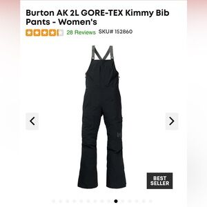 Women's Burton [ak]® Kimmy GORE-TEX 2L Bib Pants - XS BLACK